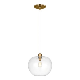 Thomas O'Brien by Visual Comfort Studio Mela 1-Light Large Pendant in Burnished Brass For Sale