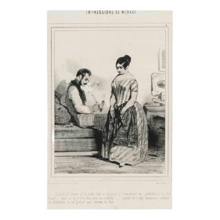 Paul Gavarni, Impressions of Ménage, Plate 3, Mid-19th Century, Lithograph For Sale