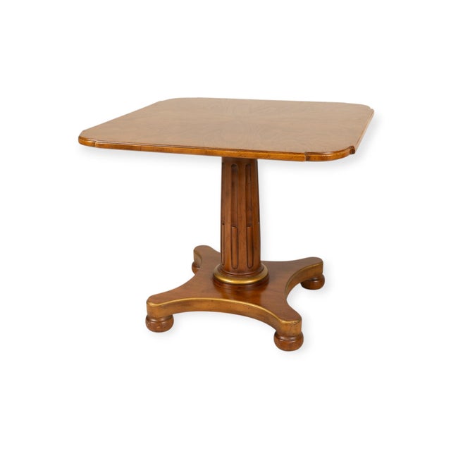 Henredon Pair of Vintage Henredon Neoclassical Column Pedestal Side Tables For Sale - Image 4 of 15
