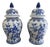 Chinoiserie Large Blue and White Porcelain Ginger Jars, Pair For Sale
