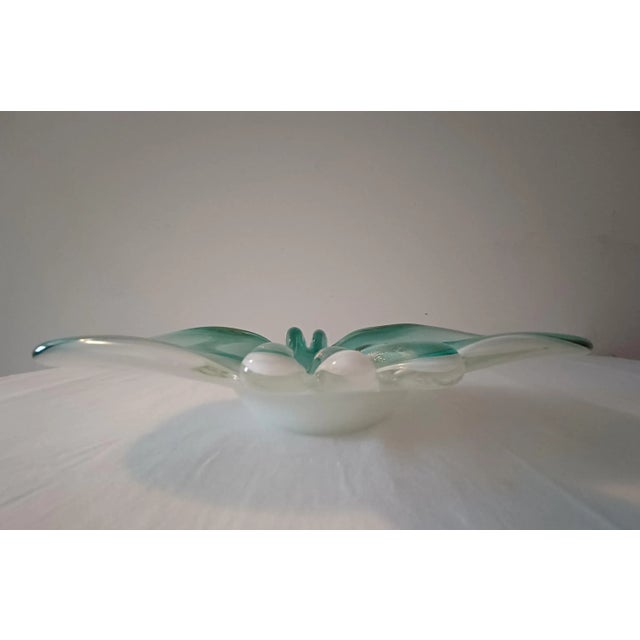 Mid-Century Modern Vintage Murano Glass Fratelli Toso Vortex Butterfly Ashtray/Bowl For Sale - Image 3 of 8