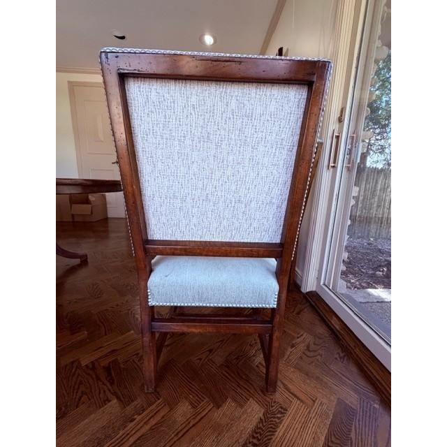 Beautiful Traditional Oak Parquet Dining Room Table and Chairs With 2 Exenstions For Sale - Image 13 of 17