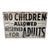Vintage Hand-Painted "No Children Allowed – Reserved for Adults" Wooden Camp Sign For Sale - Image 4 of 15