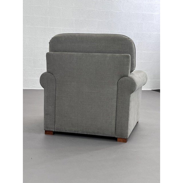 Two-Seater Sofa wit Lounge Chair in Gray Fabric, Set of 2 For Sale - Image 13 of 14