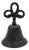 Cast Bronze European Table Bell With Tri-Lobed Handle, 4.5" For Sale