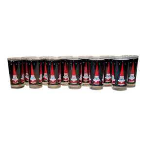 Mid Century Libbey Santa Drinking Glasses- Set of 12