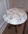 White 1920s Victorian-Style Mahogany & Marble Parlor Table. For Sale - Image 8 of 11