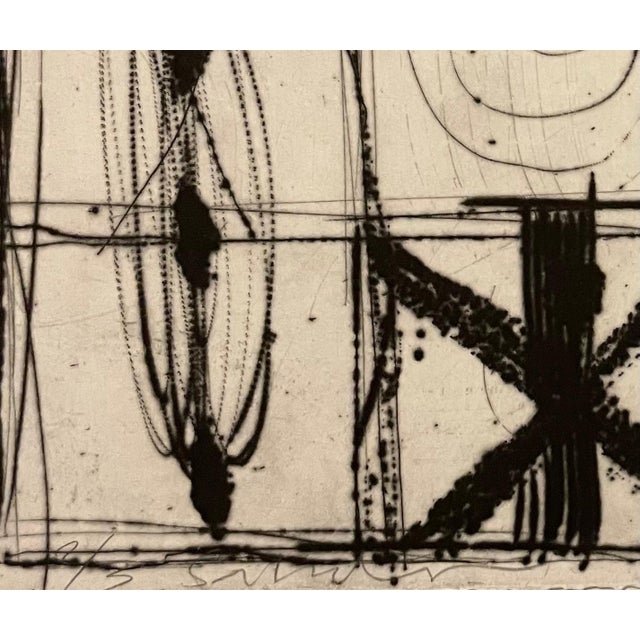 Moix, Santi (Spanish, b. 1960), Figural Abstraction, hybrid print with etching and aquatint, 23.5 x 16.75 inches, pencil...