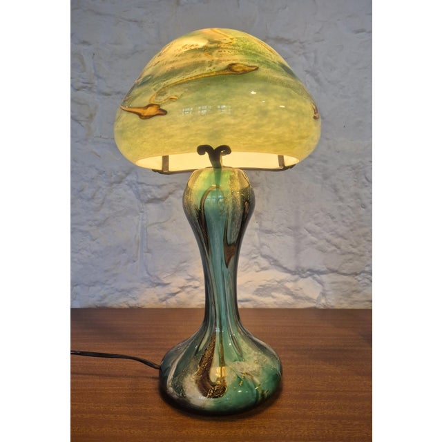 Mushroom Lamp in Blown Glass by Jean-Michel Operto, 1990 For Sale - Image 3 of 9
