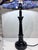 Rustic 1990s Authentic Dale Tiffany Stained Glass Peacock Table Lamp Bronze Signed Pull Chain For Sale - Image 3 of 8