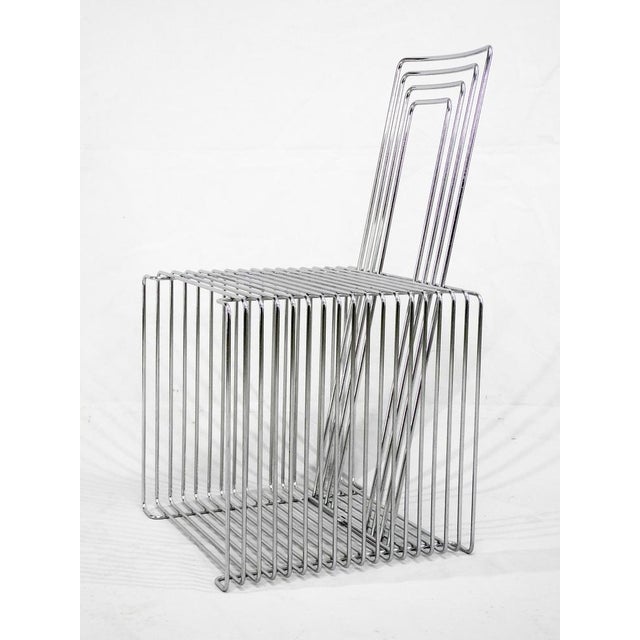 Set of Wire Cube Chairs with Insertable Backrests attributed to Verner Panton, 1970s For Sale - Image 5 of 15