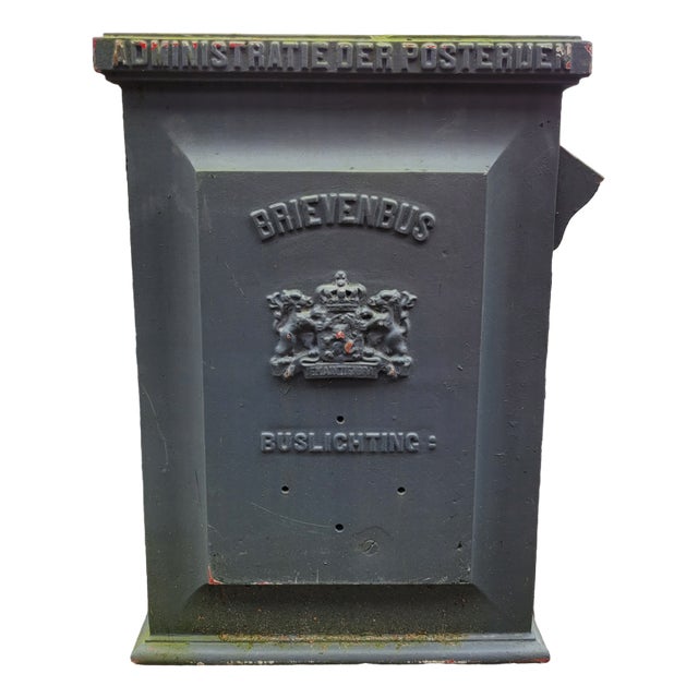 Cast Iron Wall Letterbox PTT Post Netherlands For Sale