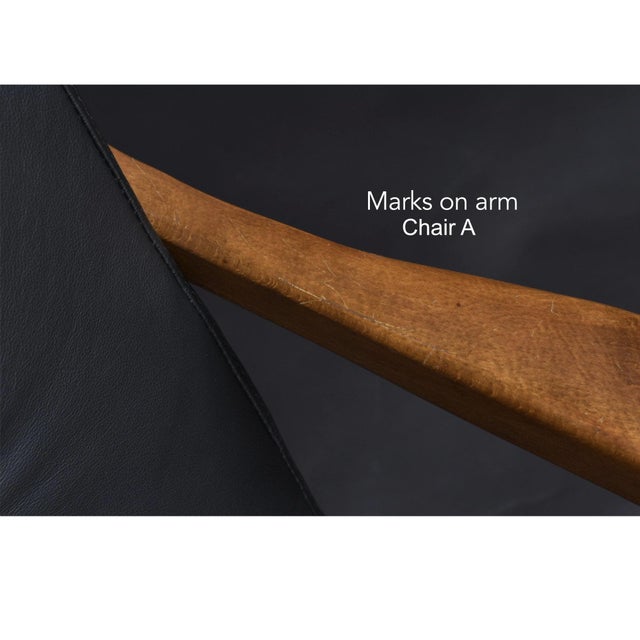 Pair of Otto Gerdau Italian 1950s Lounge Chairs in New Black Leather For Sale - Image 12 of 18