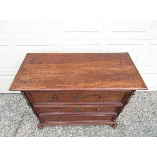 Mid 18th Century 18th. Century Italian Baroque Walnut Commode For Sale - Image 5 of 18