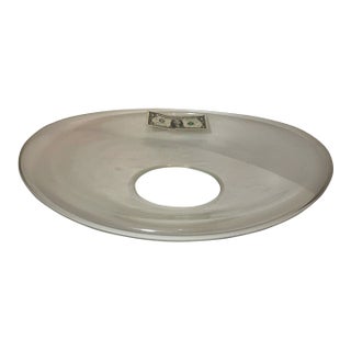 Huge Modern Modernist Clear Hand Blown Art Glass Centerpiece Fruit Bowl Large For Sale