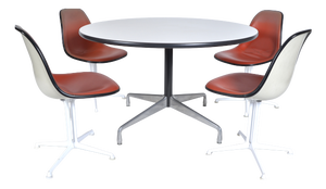 Mid-Century La Fonda Dining Chairs and Table by Charles and Ray Eames for Herman Miller, 1961, Set of 5