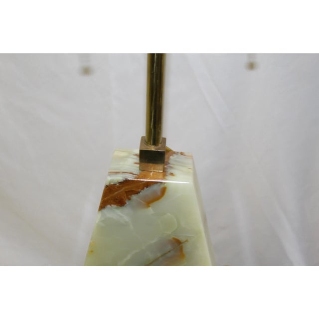 Green Custom Mid-Century Modern Style Lamp in Onyx For Sale - Image 8 of 10