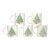 1980s Vintage Set of 5 Porcelain “Christmas Tree” Mugs For Sale