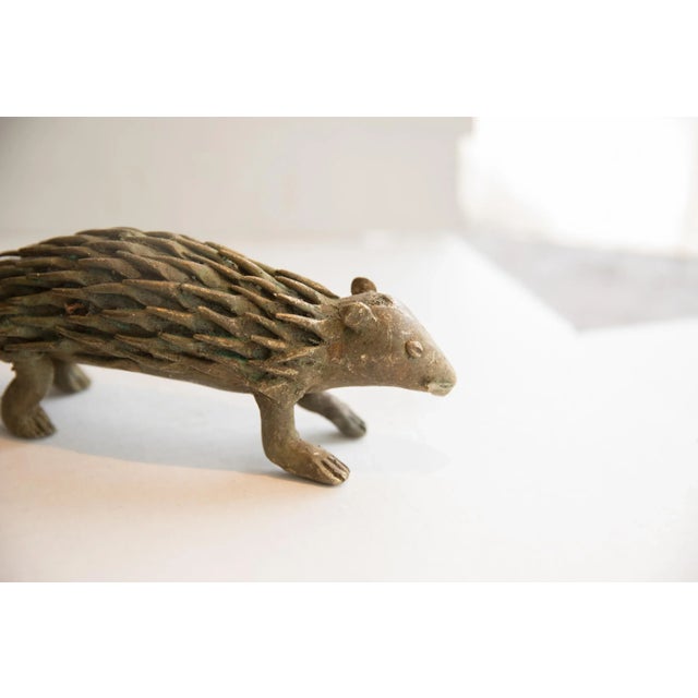 African Vintage African Porcupine Sculpture For Sale - Image 3 of 8