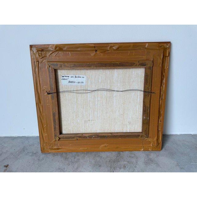 1986 Babalu “Detalhe Das Festas De Largo” Brazilian Folk Art Oil on Canvas Painting, Framed For Sale - Image 11 of 11