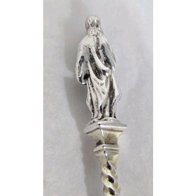 Early 20th Century Antique Edwardian Sterling Silver Apostle Spoon, London, 1904 For Sale - Image 5 of 12