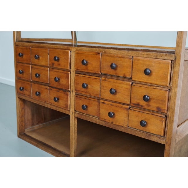 Spanish Beech and Oak Haberdashery Cabinet or Shop Counter, 1950s For Sale - Image 6 of 18