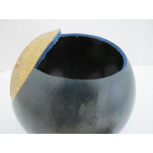 R Hess Hand Carved Folk Art Gourd With Prancing Deer Branch Handle Box For Sale In Portland, OR - Image 6 of 9