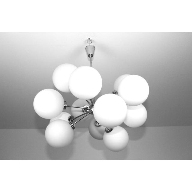 Silver Sputnik Chandelier from Nikoll, 1960s For Sale - Image 8 of 14