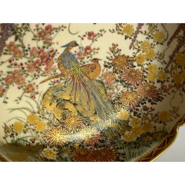 Late 19th Century Antique Japanese Satsuma-Style Decorative Bowl, Meiji Period, Signed Koshida (越田) For Sale - Image 5 of 12