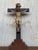 Art Deco Early 20th Century Art Decò Hand Carved Wooden Crucifix with Stunning Bronze Corpus of Christ For Sale - Image 3 of 18