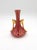 1950s 22k Gold Usa Crimson Vase | Mid Century Hollywood Regency | Chintz Floral Twin Handle For Sale - Image 5 of 7