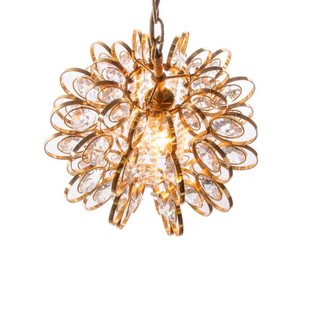 1960s Orbit Chandelier Crystal & Gilt Brass by Gaetano Sciolari for Palwa, Germany, 1960s For Sale - Image 5 of 13