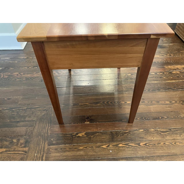 Vintage Hitchcock Solid Wood Single‑Drawer Side Table – Mid‑Century New England Craftsmanship For Sale - Image 10 of 11