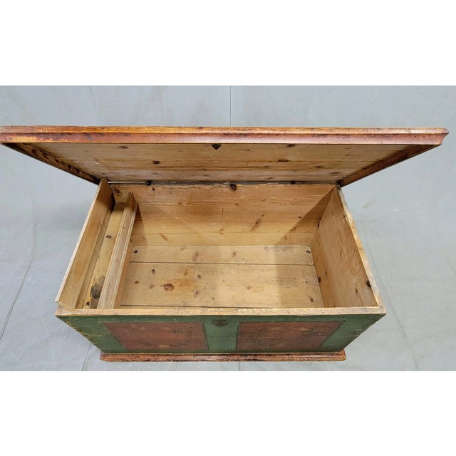 Antique Eastern European Pine Blanket Chest With Original Paint For Sale - Image 16 of 16