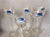 Early 20th Century Antique Enameled Cordial Glasses With Swordfish Motif For Sale - Image 5 of 6