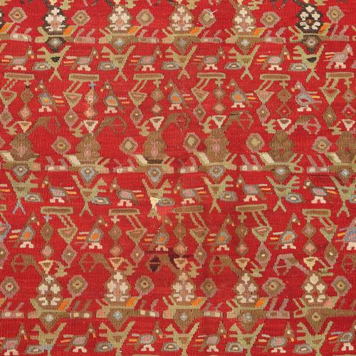 Turkish Kilim Rug in Wool For Sale - Image 4 of 8