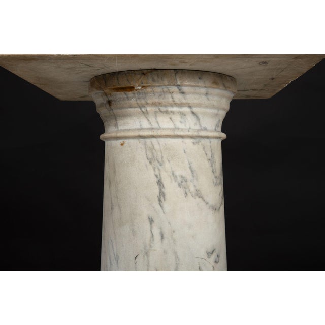 Italian Grand Tour Antique Marble Column Pedestal, Late 19th Century For Sale - Image 9 of 18