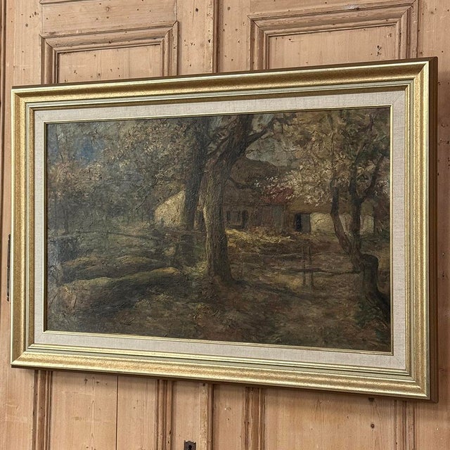 Impressionist Antique Framed Oil Painting on Canvas Signed A. Heins For Sale - Image 3 of 17