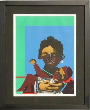 Romare Bearden, Mother and Child Framed Silkscreen