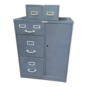 1970s Vintage Mid Century Modern Metal Cabinet