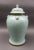 Mid 20th Century Mid 20th Century Maitland Smith Celadon Crackle Glazed Porcelain Foo Dogs Large Lidded Ginger Jar For Sale - Image 5 of 10