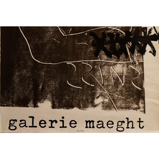 Illustration 1974 French Exhibition Poster, Monotypes, Antoni Tapies at Galerie Maeght For Sale - Image 3 of 3