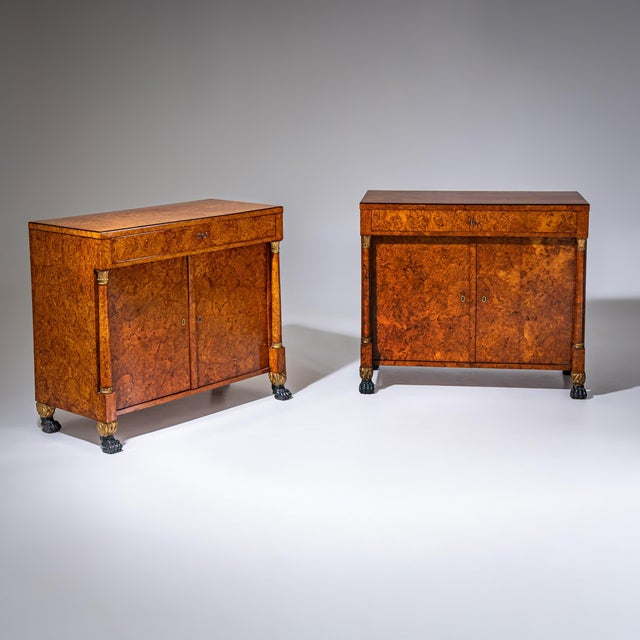Pair of Charles X Sideboards, Bird's-Eye Maple, France, Circa 1830 For Sale - Image 13 of 14