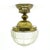 Early 20th Century Art Nouveau Pendant Lamp in Brass and Glass, Austria-Hungary For Sale - Image 9 of 9