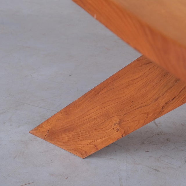 1970s Mid-Century French Elm Aban T35B Dining Table from Pierre Chapo, 1970s For Sale - Image 5 of 13