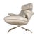 James Irvine B&b Italia Radar Lounge Chair by James Irvine White Leather Swivel Lounger Italy For Sale - Image 4 of 17