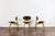 A set of three GFM-22 chairs, model 200/128, designed by Juliusz Kędziorek and produced by Gościcińska Furniture Factory...