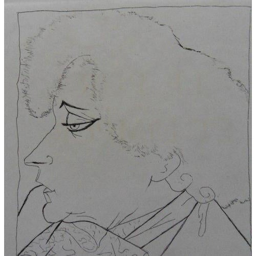 Jean Cocteau (1889-1963) Portrait of Colette Original engraving (etching) Signed in the plate On vellum, 14 x 22 cm...