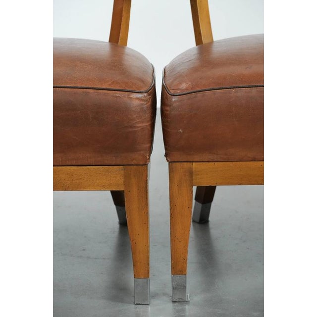 Vintage Armchairs in Sheepskin, Set of 4 For Sale - Image 10 of 18