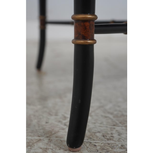 Brown Maitland Smith Paint Decorated Carved & Gilt Tray Top Cocktail Coffee Table For Sale - Image 8 of 14